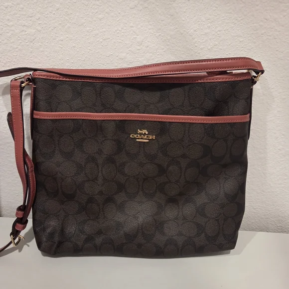 Coach Brown and Raspberry Women's Crossbody Set - Picture 2 of 15